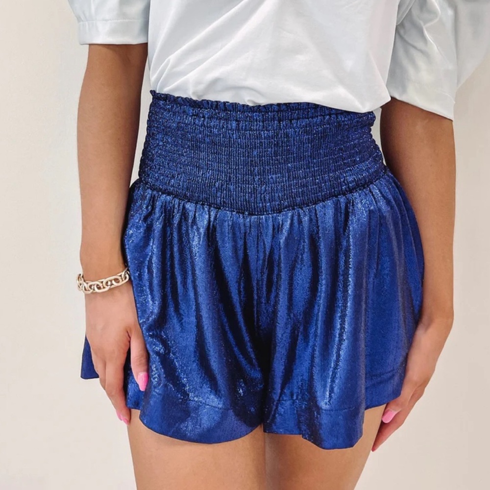 Royal blue/purple sparkle shorts